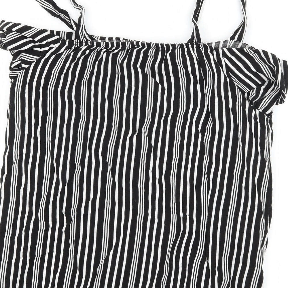 Select Womens Black Striped  Camisole Tank Size 6