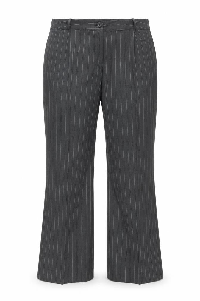 Preworn Womens Grey Striped  Trousers  Size 20 L29 in