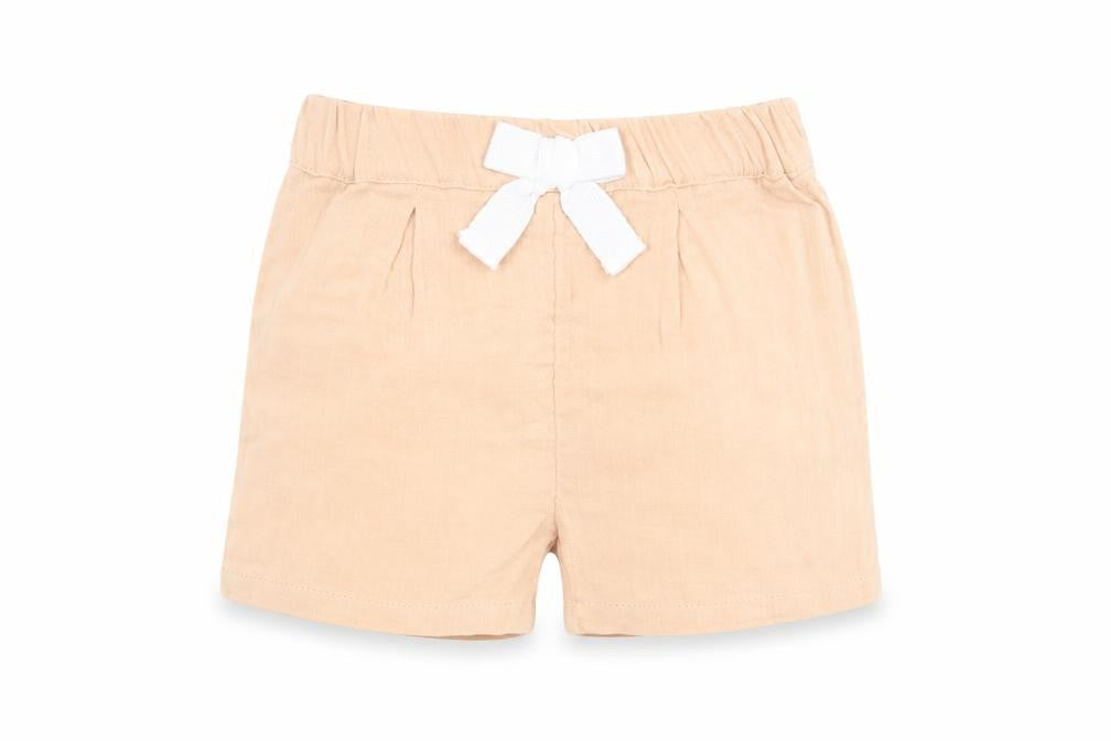 Front view of Marks & Spencer girls’ orange cropped trousers, size 6-9, months