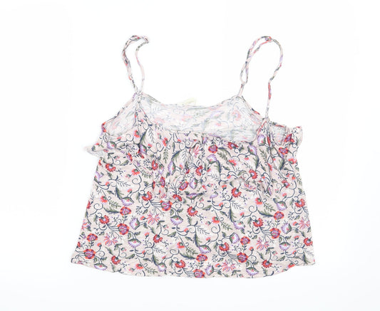 Aeropostale Womens Grey Floral  Basic T-Shirt Size S