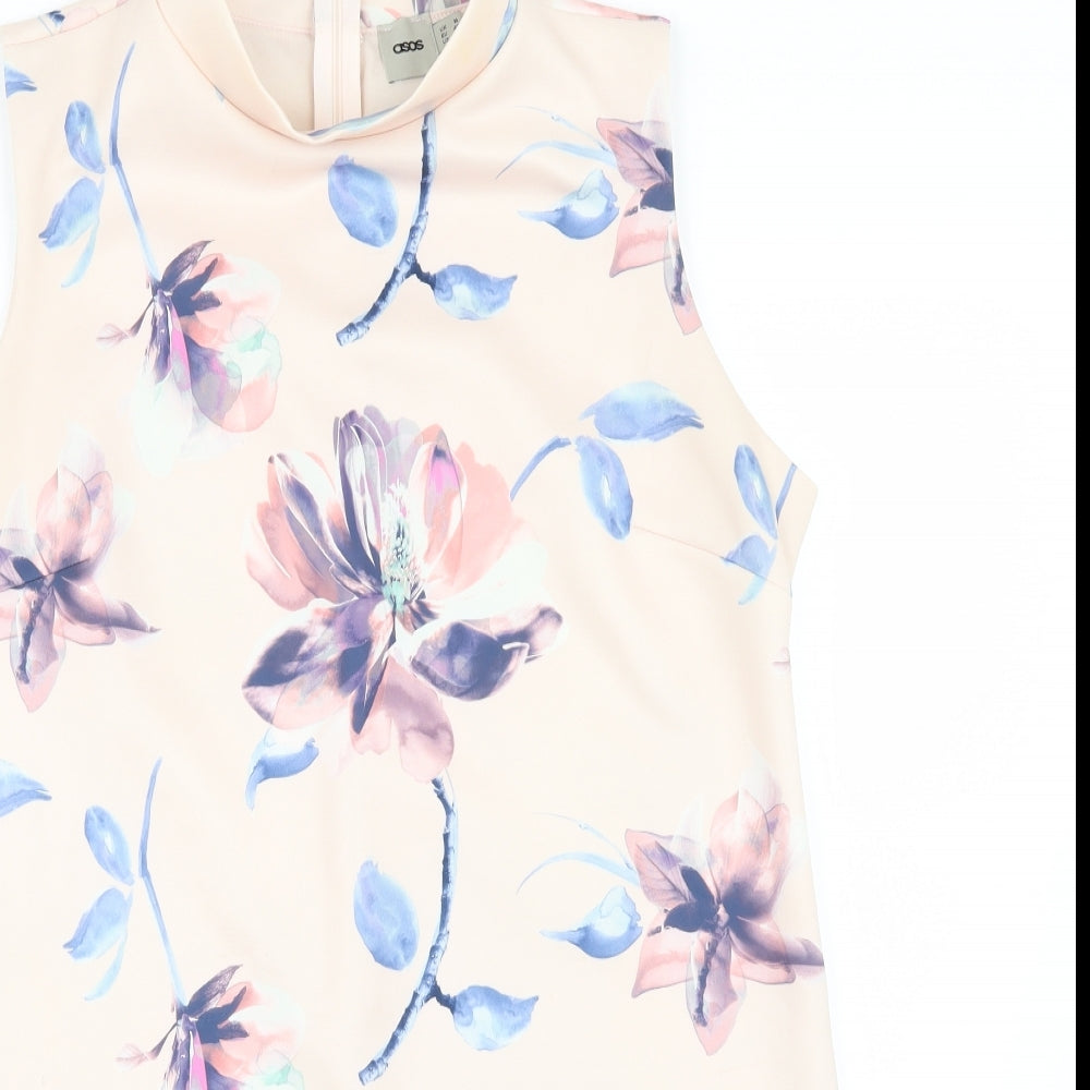 ASOS Womens Blue Floral  Shirt Dress  Size 14