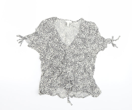 H&M Womens White   Basic T-Shirt Size 6