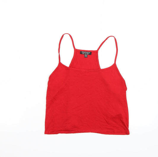 Topshop Womens Red   Cropped Tank Size 8