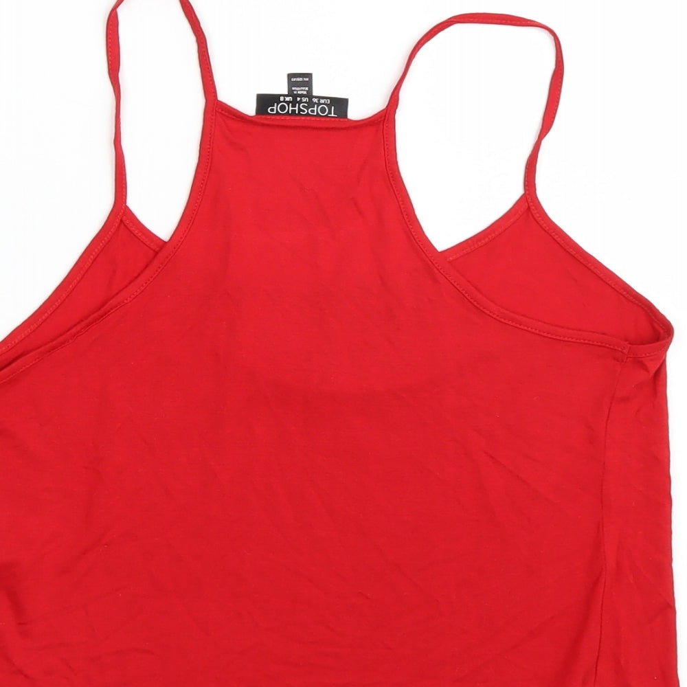 Topshop Womens Red   Cropped Tank Size 8