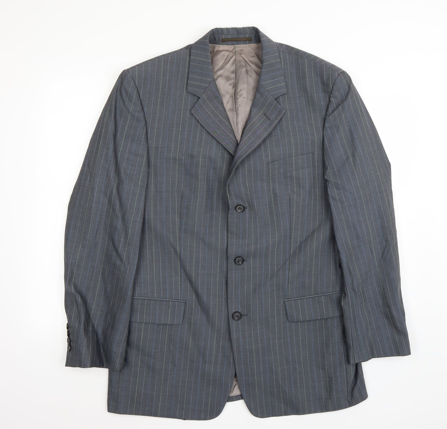 STONES Mens Grey   Jacket Suit Jacket Size 40