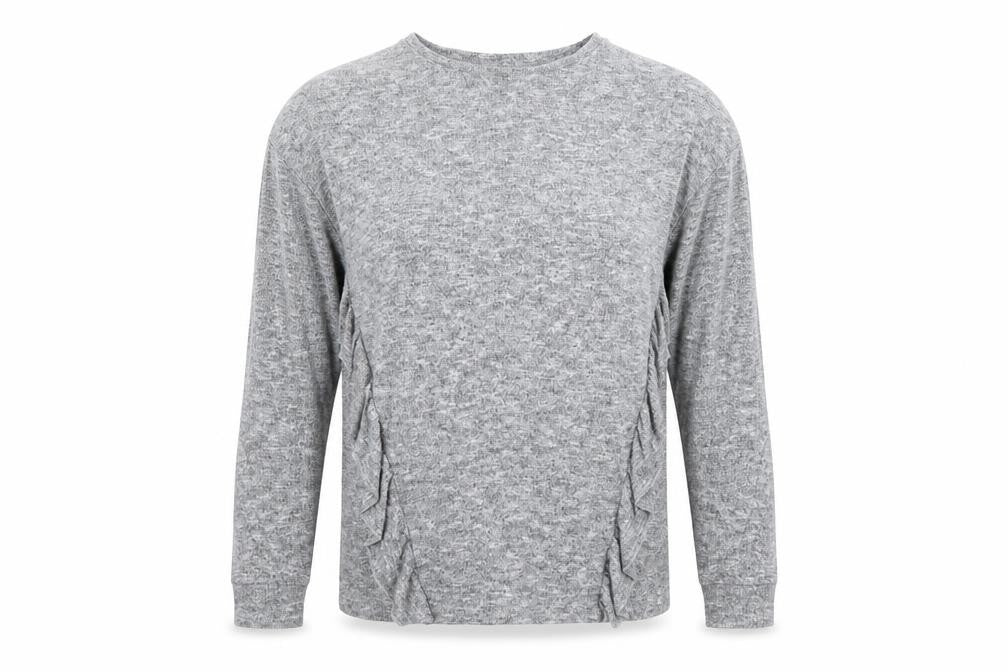 Front view of Papaya women’s grey basic t-shirt, size UK 14