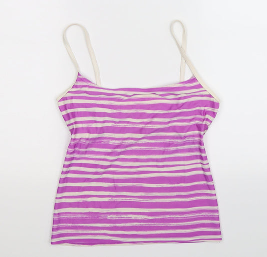 Marks and Spencer Womens Purple Striped  Basic Tank Size 12