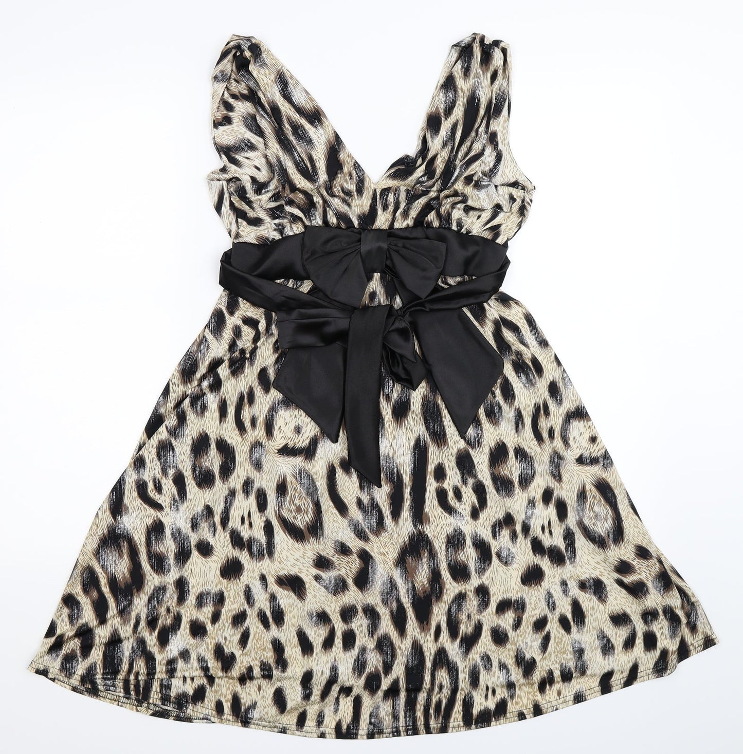 Bay Womens Multicoloured Animal Print  Fit & Flare  Size 12