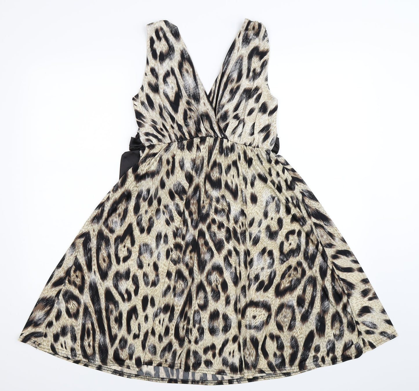 Bay Womens Multicoloured Animal Print  Fit & Flare  Size 12