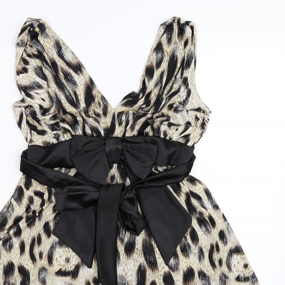 Bay Womens Multicoloured Animal Print  Fit & Flare  Size 12