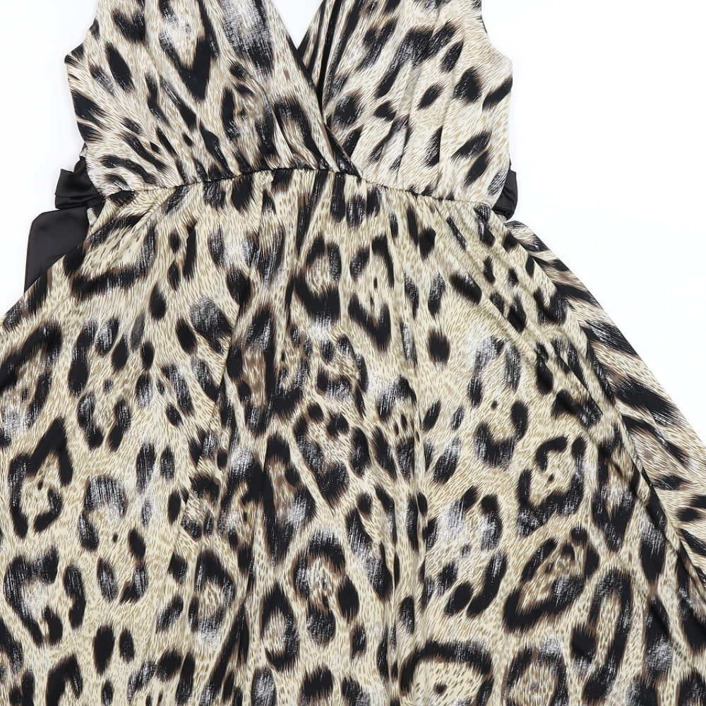 Bay Womens Multicoloured Animal Print  Fit & Flare  Size 12