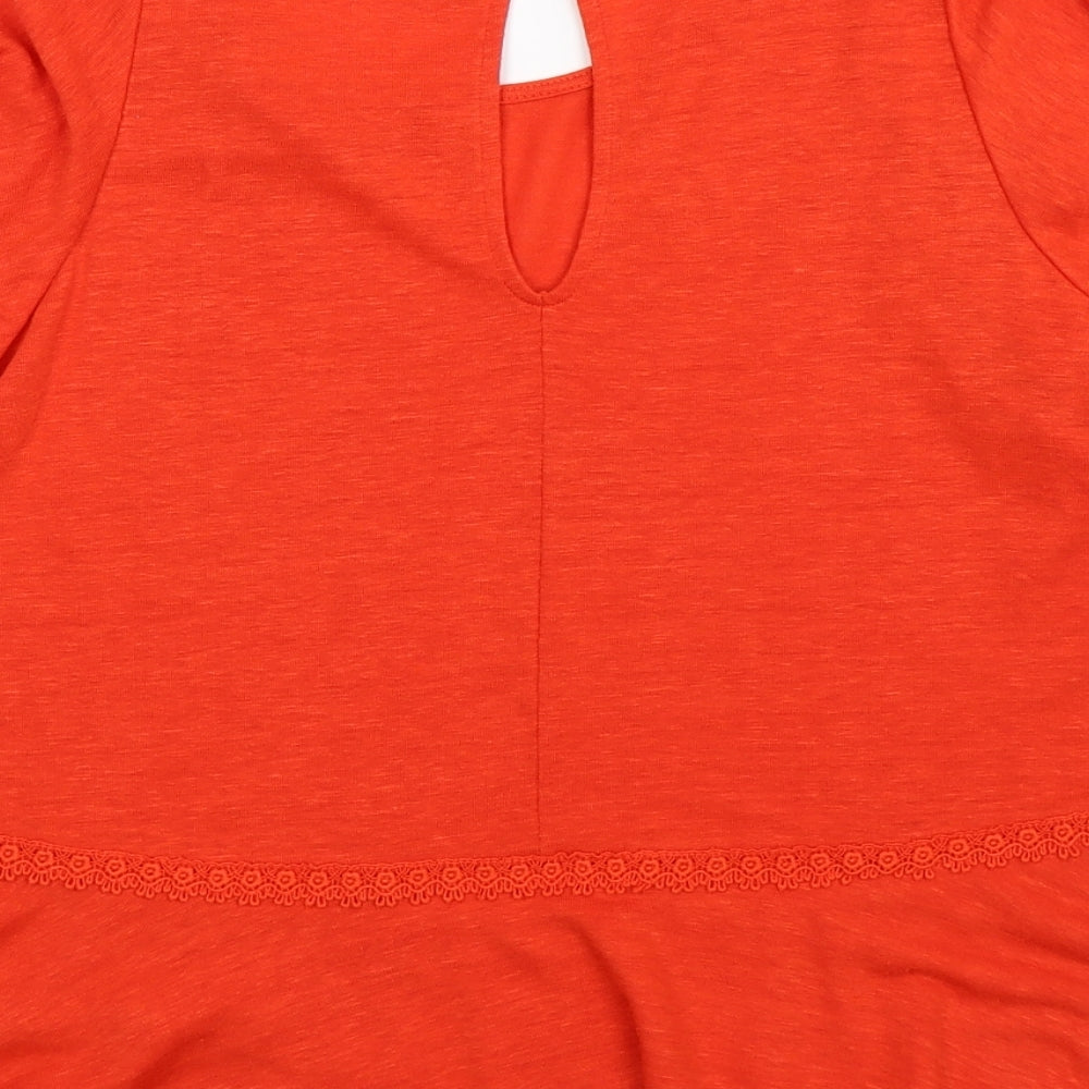 Cynthia Rowley Womens Orange   Basic Blouse Size 14