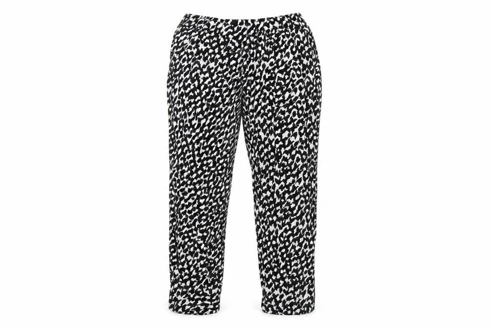 H&M Womens Black Animal Print  Sweatpants Trousers Size 14 L26 in
