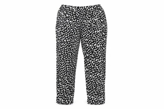 H&M Womens Black Animal Print  Sweatpants Trousers Size 14 L26 in