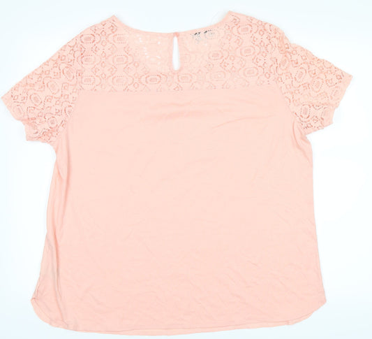 VanHeusen Womens Pink   Basic Blouse Size XL