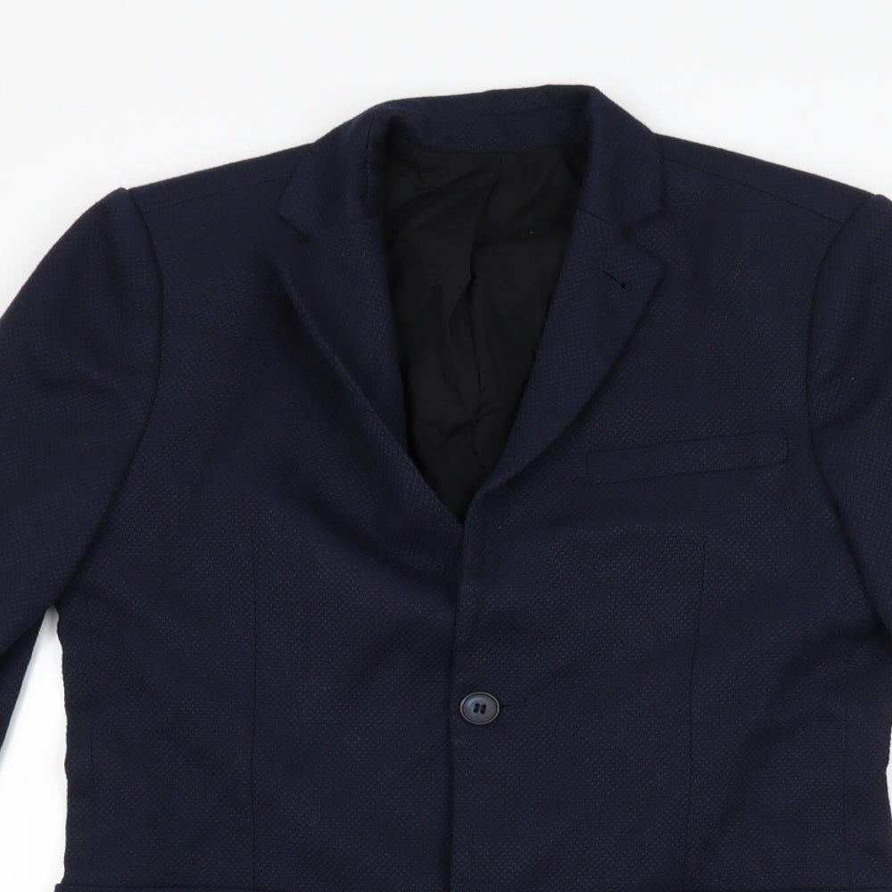 Topman Mens Blue   Jacket Suit Jacket Size 34