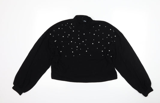 H&M Womens Black   Pullover Jumper Size M
