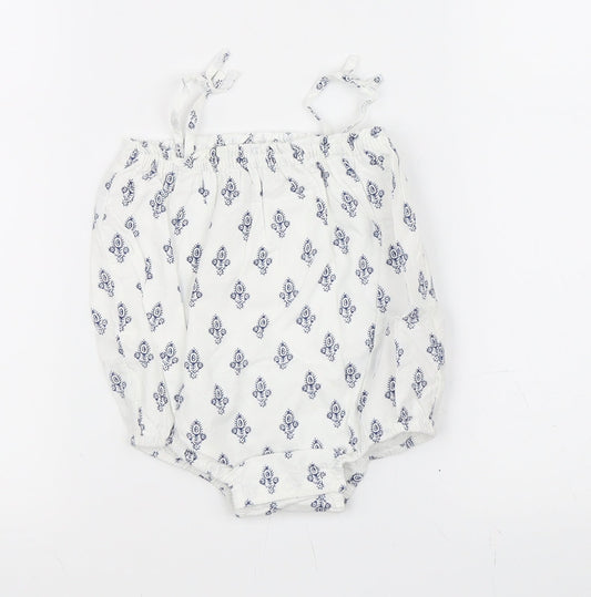 Baby Gap Girls White Paisley  Leotard One-Piece Size 6-9 Months