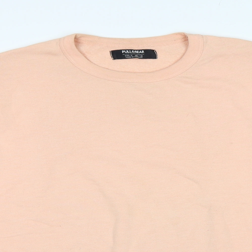 Pull and Bear Womens Pink   Pullover Sweatshirt Size S