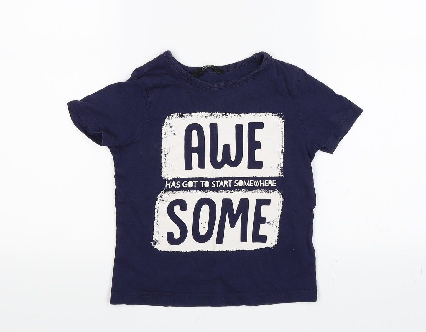 George Boys Blue   Basic T-Shirt Size 2-3 Years
