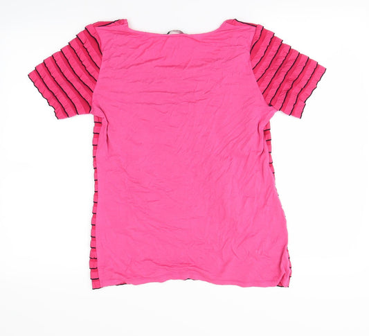 Moda Womens Pink   Basic T-Shirt Size 12