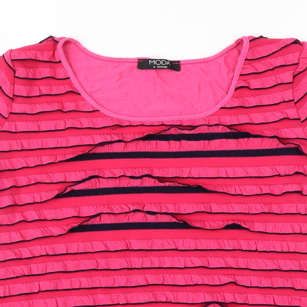 Moda Womens Pink   Basic T-Shirt Size 12