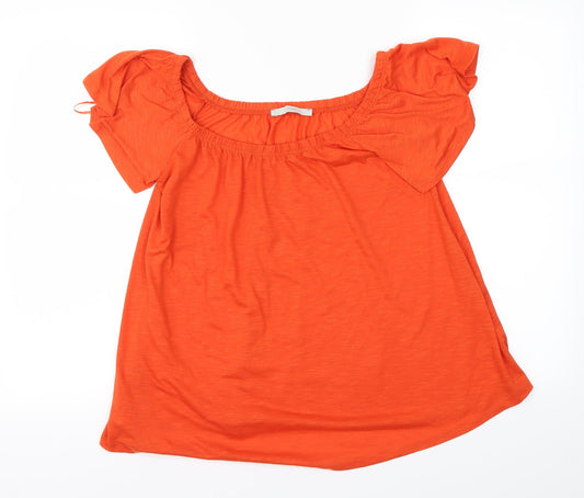 George Womens Orange   Basic T-Shirt Size 8