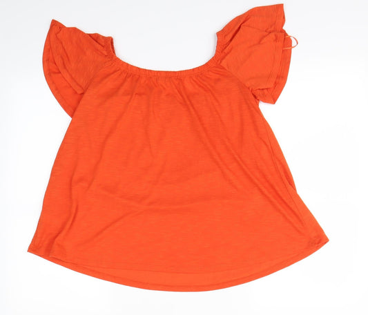 George Womens Orange   Basic T-Shirt Size 8