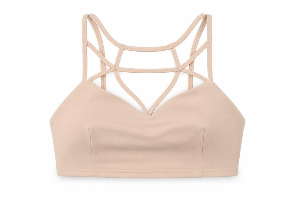 Front view of Vera & Lucy women’s pink cropped tank, size M