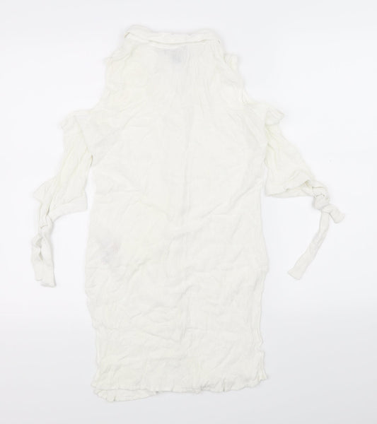 New Look Womens White   Basic Button-Up Size M