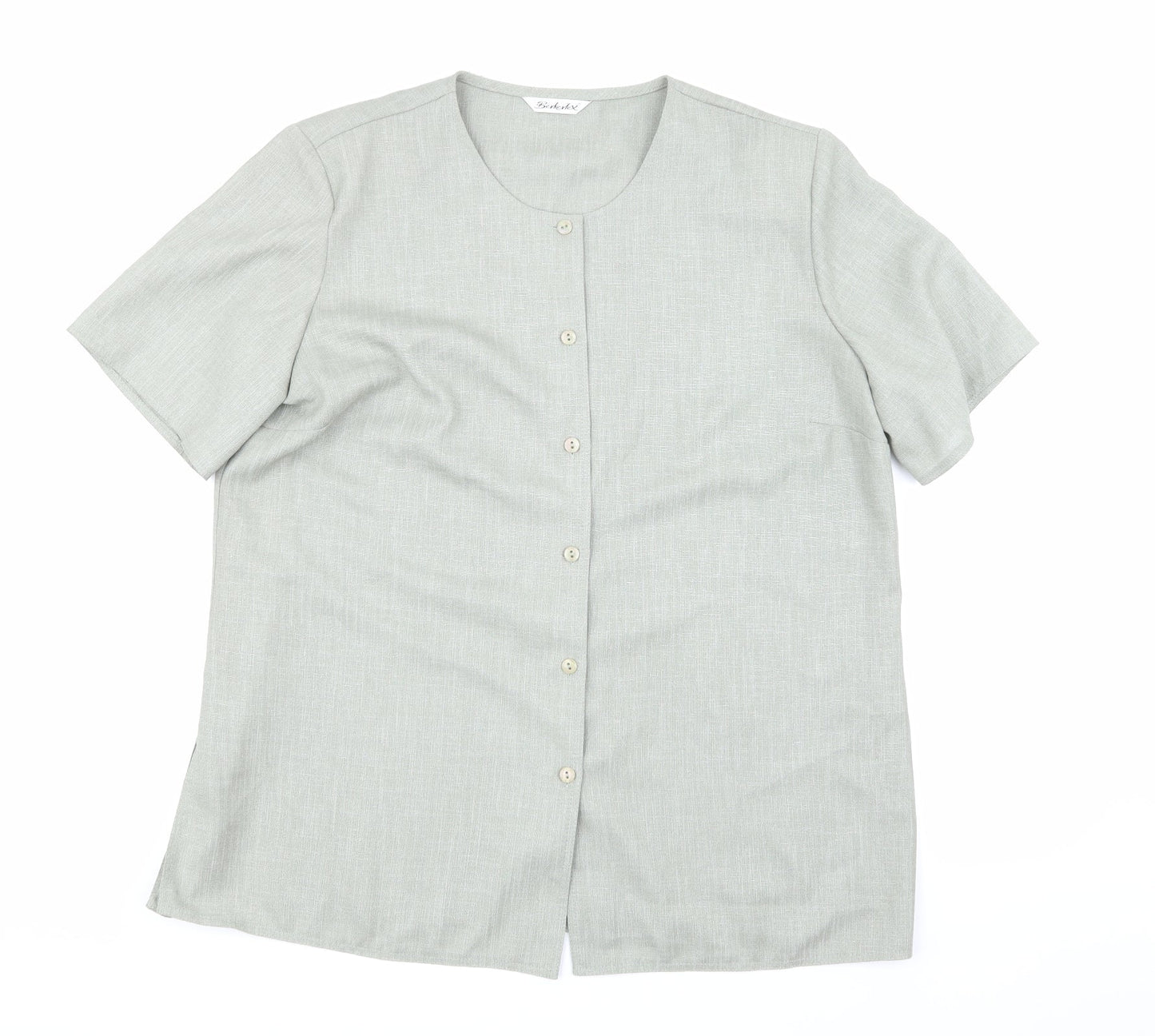 Berkertex Womens Green   Basic Button-Up Size 18