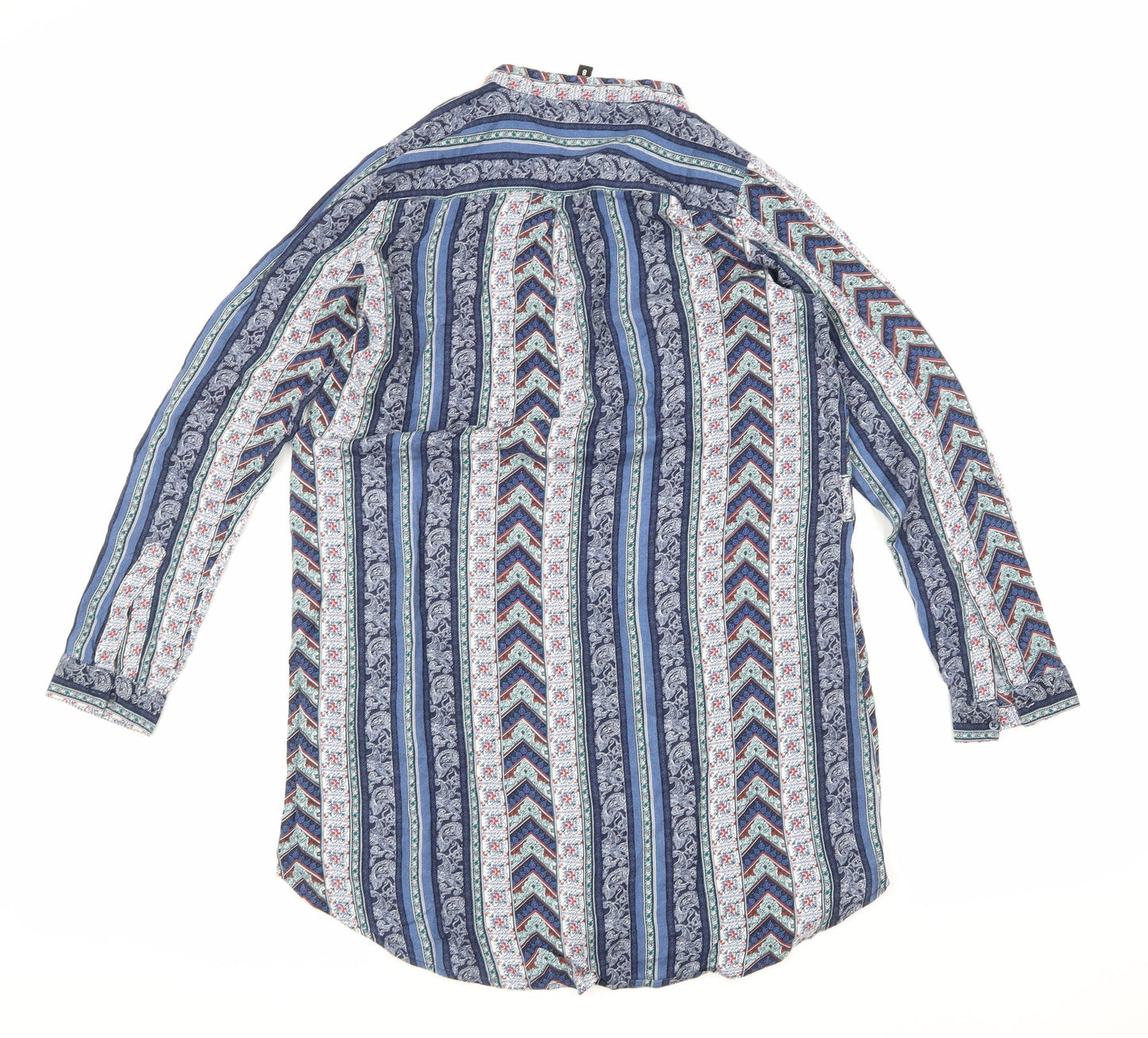 H&M Womens Blue Striped  Shirt Dress  Size 8