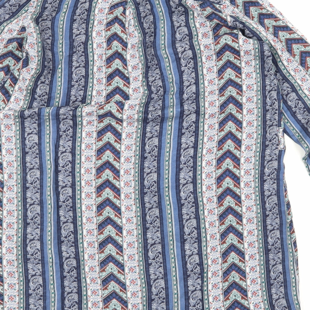 H&M Womens Blue Striped  Shirt Dress  Size 8