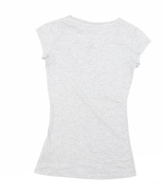Rainbow Womens Grey   Basic T-Shirt Size 6