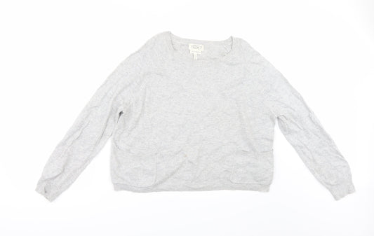 NEXT Womens Grey   Pullover Jumper Size 14  - Crop jumper