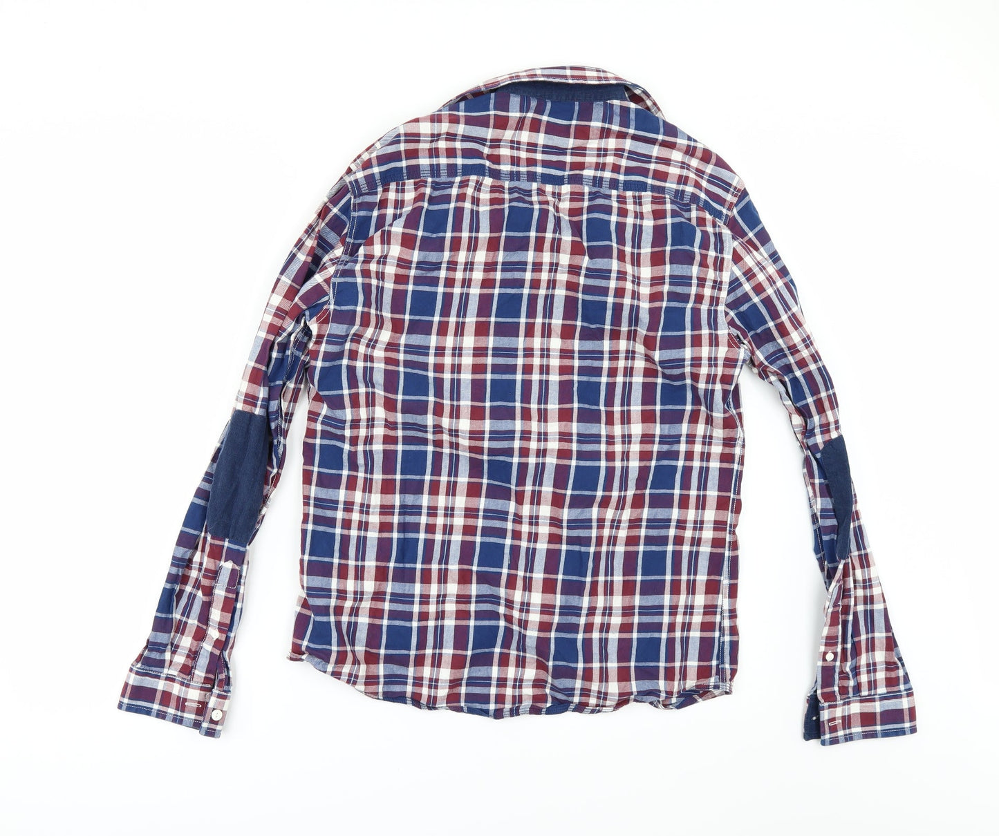 Goodsouls Mens Blue Check   Button-Up Size M
