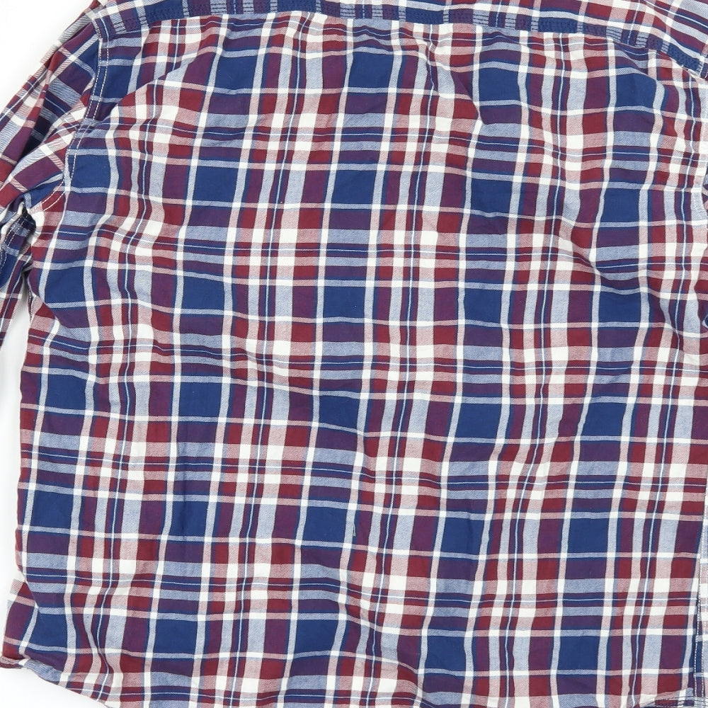 Goodsouls Mens Blue Check   Button-Up Size M