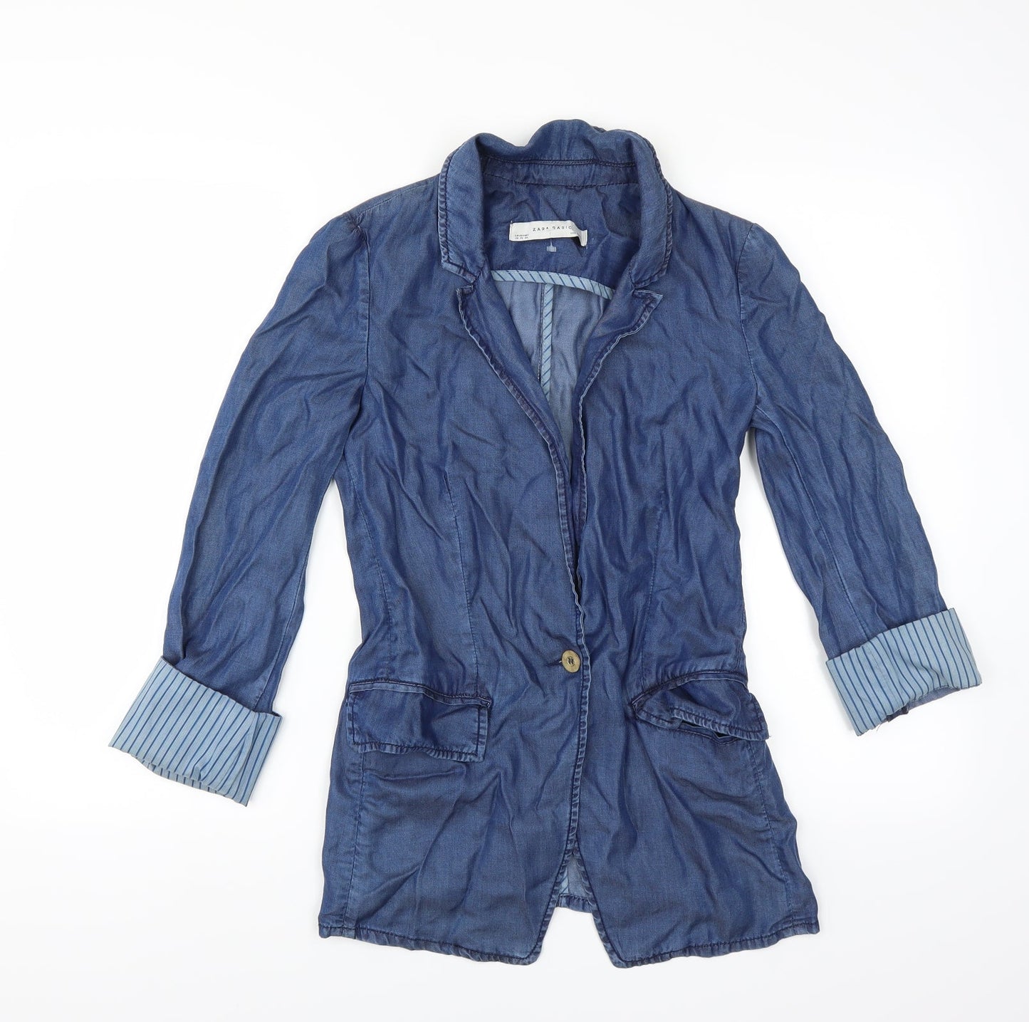 Zara Womens Blue  Denim Jacket  Size XS