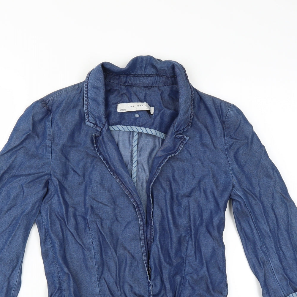 Zara Womens Blue  Denim Jacket  Size XS