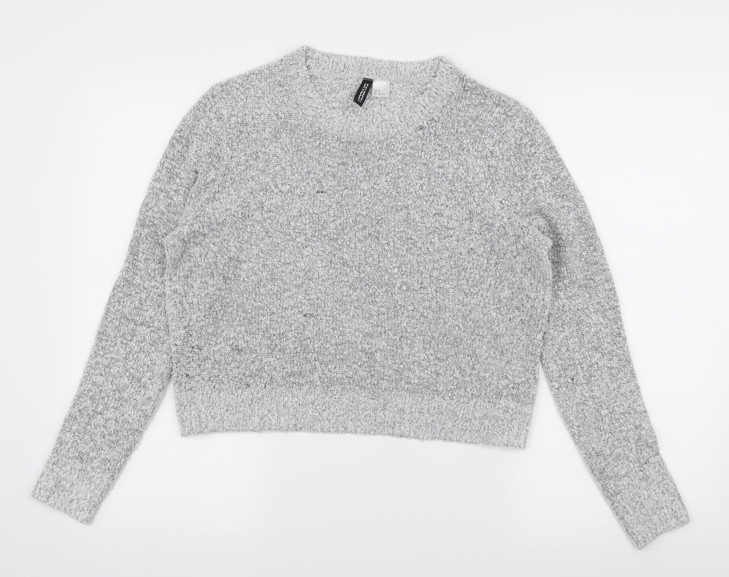 H&M Womens Grey  Knit Pullover Jumper Size M