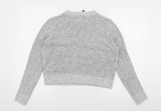 H&M Womens Grey  Knit Pullover Jumper Size M