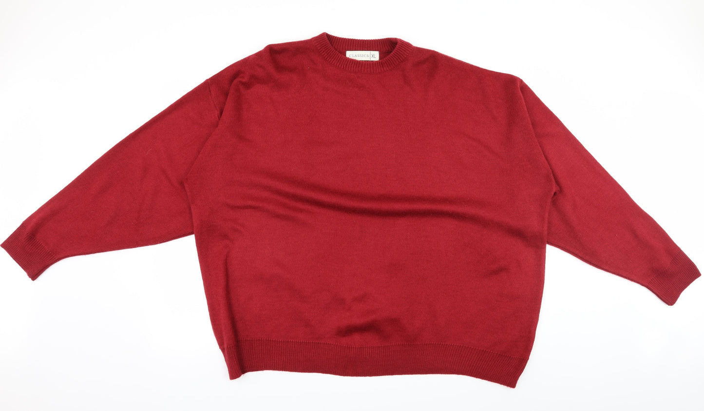 Classics Womens Red  Knit Pullover Jumper Size XL