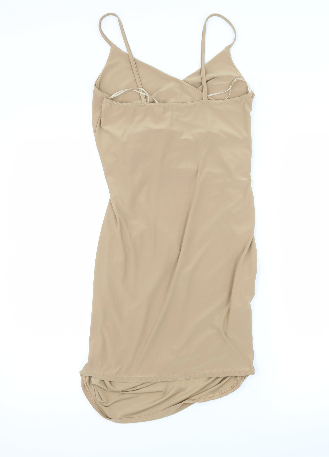 Kiah Womens Beige   Slip Dress  Size 12  - Ruched