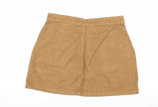 Denim & Co. Womens Brown  Corduroy A-Line Skirt Size 12