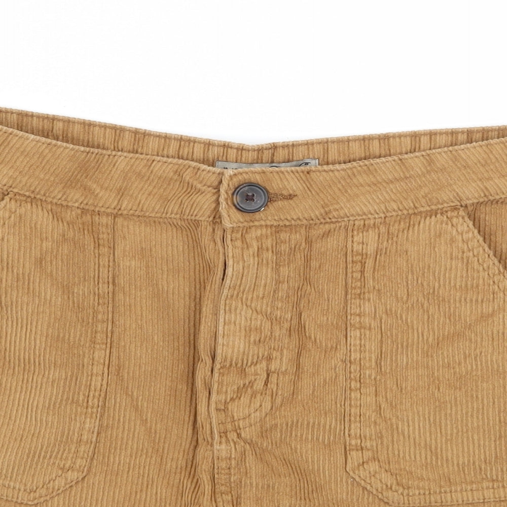 Denim & Co. Womens Brown  Corduroy A-Line Skirt Size 12