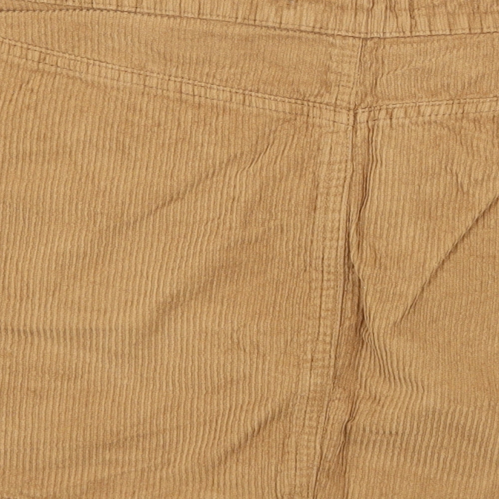 Denim & Co. Womens Brown  Corduroy A-Line Skirt Size 12