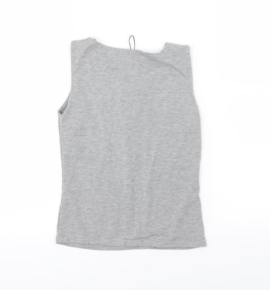 Boohoo Womens Grey  Jersey Basic Tank Size 6