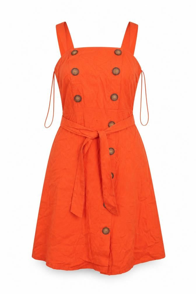Front view of Select women’s red fit & flare, size UK 8