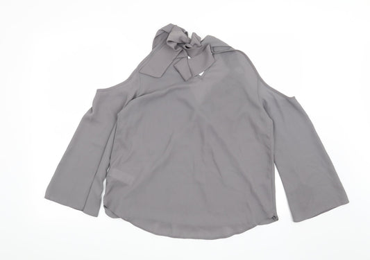 New Look Womens Grey   Basic Blouse Size 12