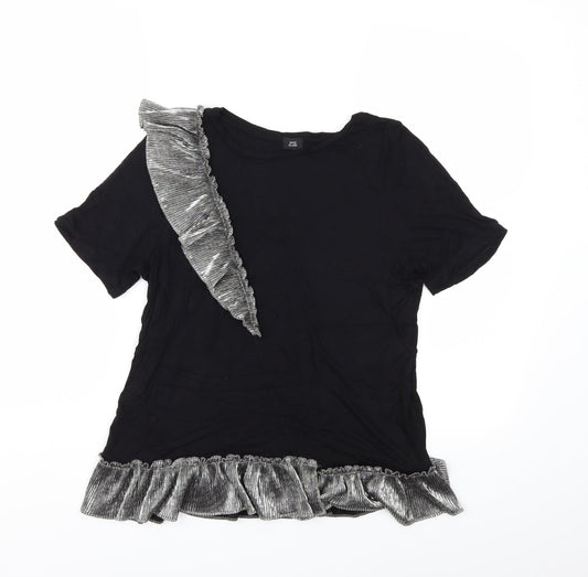 River Island Womens Black   Basic T-Shirt Size 10